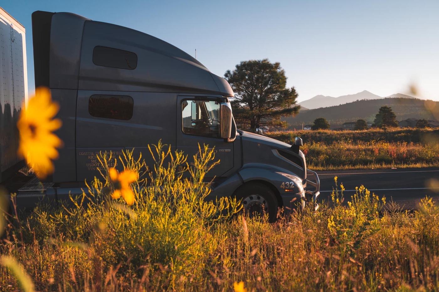 Coastal Transport truck parked roadside